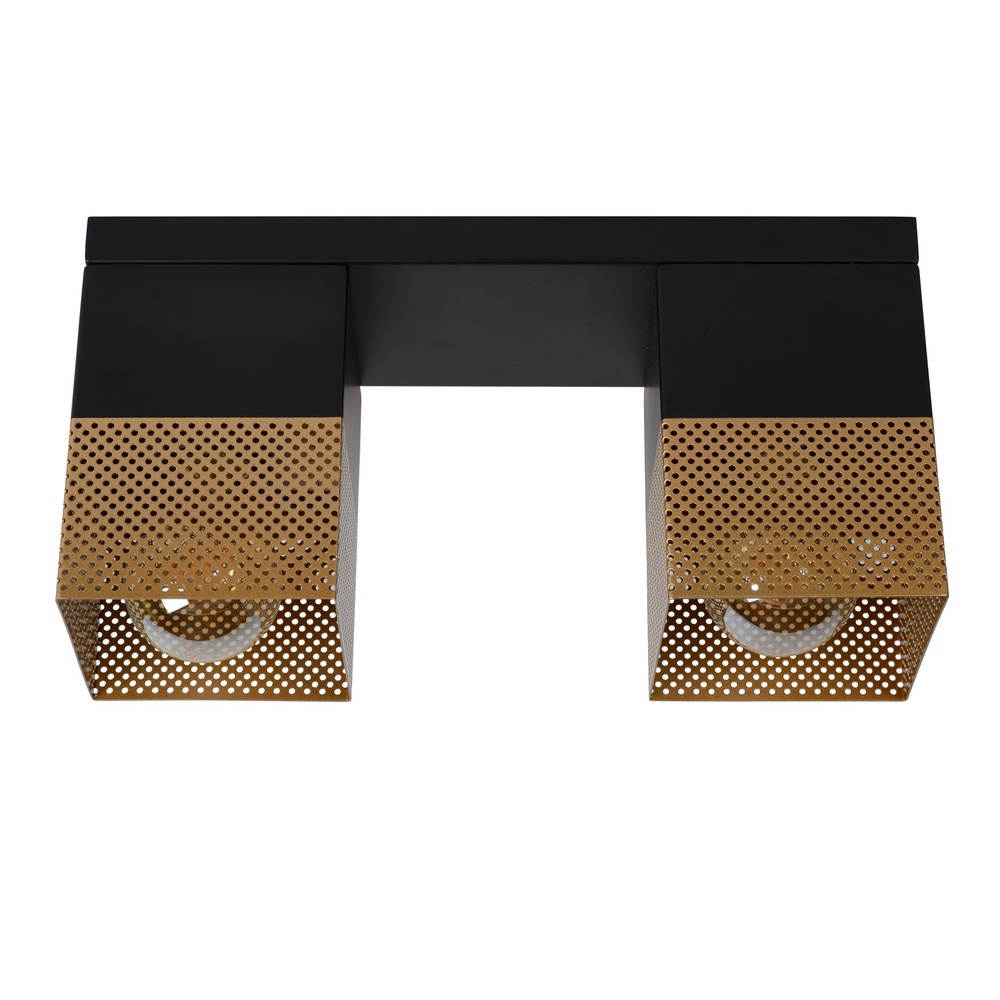 Lucide Design plafondlampRenate zwart met goud - 21123/02/02